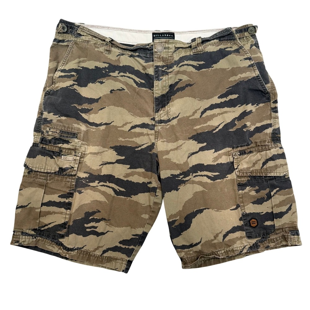 Billabong Cargo Shorts Mens 38 TIGER STRIPE Camo Baggy Gorpcore Utility Skate